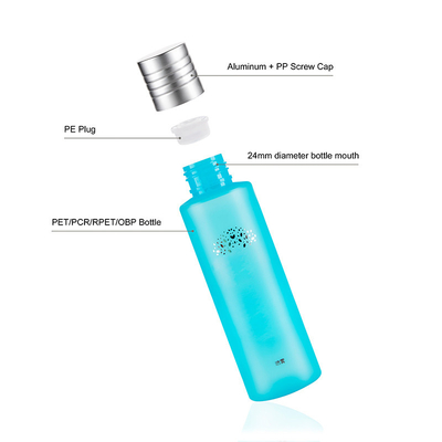 Round Shape 4 Oz Plastic Cosmetic Bottles For Personal Care Packaging Container